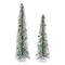 Glittered Bottle Brush Tree with Ornaments 2ct.
